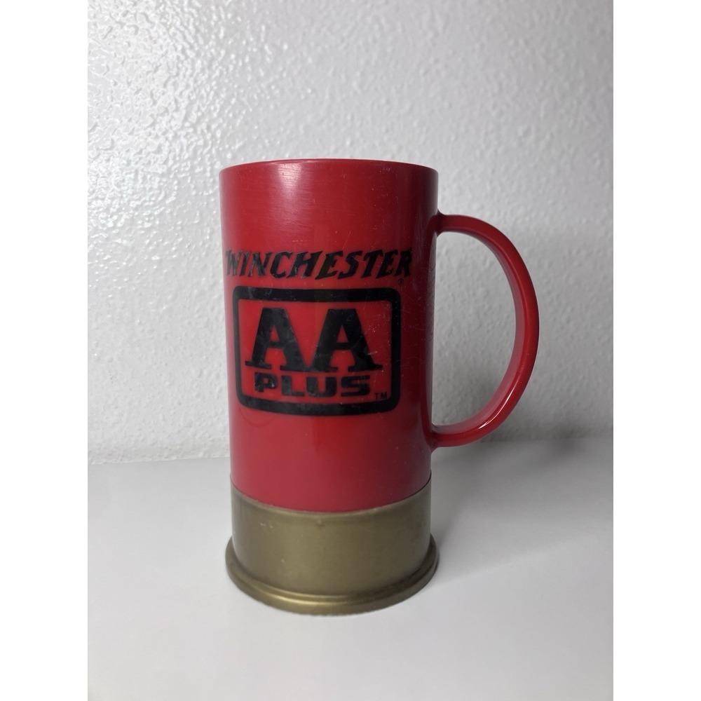Vintage Winchester AA Plus"Big Shot" Red Shotgun Shell Mug Collectible Hunting‎
